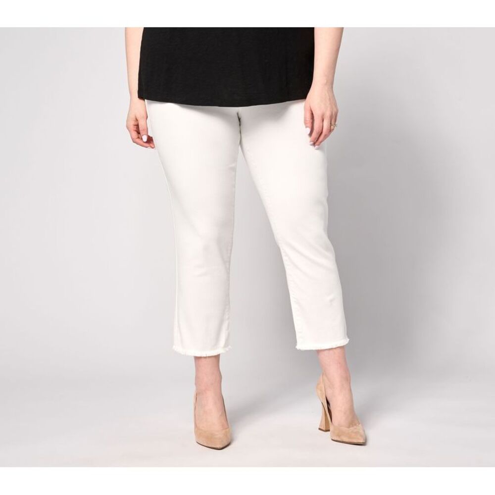 Splendid Women's Petite Pants 12P Color Denim Slim Fit Crop Jean White A645442